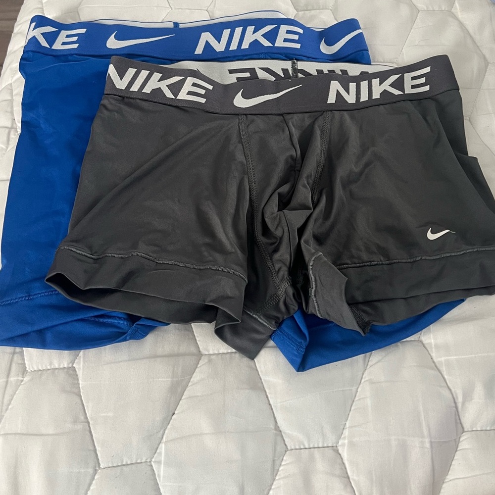Blue and gray Nike boxerbriefs size medium